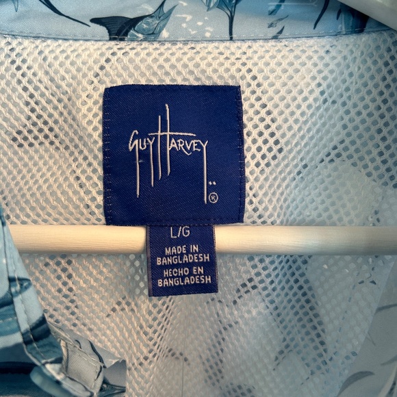 NWT Guy HarveyPowder Blue Fishing Shirt Size L - Picture 5 of 5